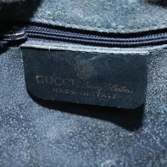 GUCCI GG Supreme Sherry Line Shoulder Bag PVC Navy Gold 10 2 8840 Auth 127091 - Picture 10 of 16